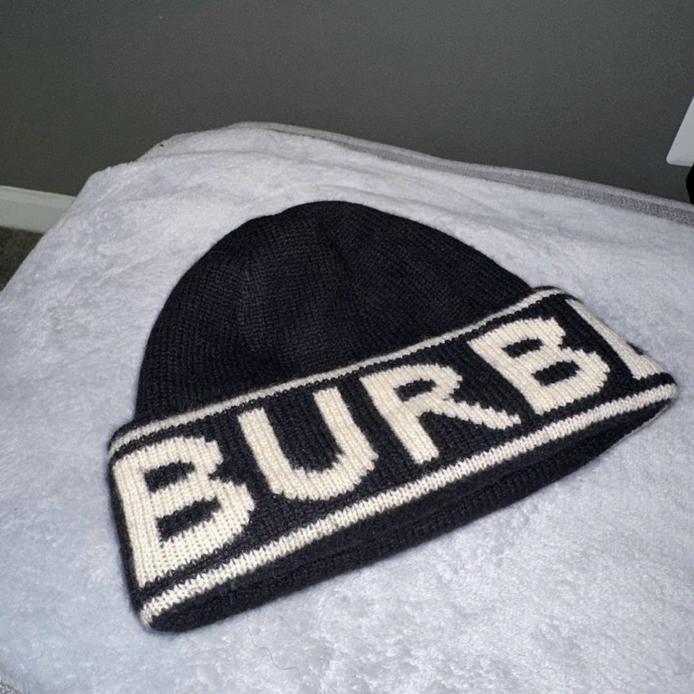 Black Burberry hat